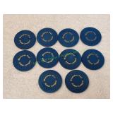 (10) Moster Pot Poker League Poker Chips