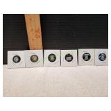 (6) 1 Gram .999 Fine Silver Bullion Bars