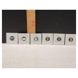 (6) 1 Gram .999 Fine Silver Bullion Bars