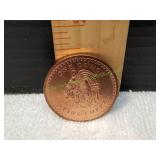 One Ounce .999 Fine Copper Round