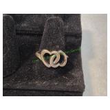 James Avery Double Heart Ring, Sz 9.5