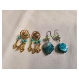 Aquashell Earrings, 2 Pair
