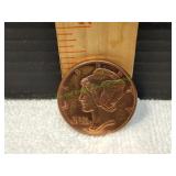 One Ounce .999 Fine Copper Round