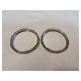 (2) Silver Tone Bracelets