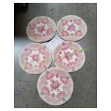 (5) Vtg Hooked Rug Chair Pads
