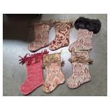 (6) Victorian Style Christmas Stockings