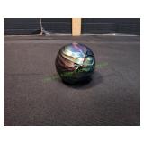 Vtg Iridescent Art Glass Paperweight
