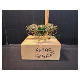 Vtg Christmas Candle Holder