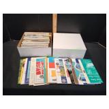 Box of Vintage Street Maps