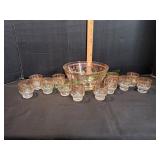 MCM Culver Chantilly Gold Punch Bowl Set