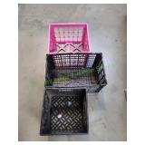 (3) Plastic Crates