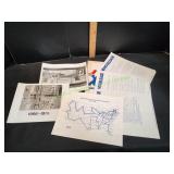 Vtg Train Maps & More