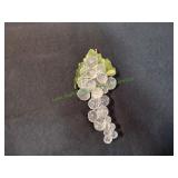Vtg Clear Faceted Lucite Grape Cluster