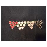 (25) Love Heart Pendants