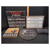 (5) Wall Art Plaques