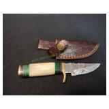 Damascus Knife w/ Sheath