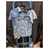 Thrill Jeans Distressed Hooded Jacket, Sz 1X