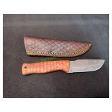 Damascus Knife w/ Sheath