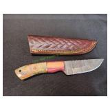 Damascus Knife w/ Sheath