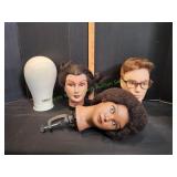 (4) Cosmetology Training Mannequin Heads