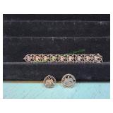 Vtg Mexican Republic Coin Bracelet w/ Pendants