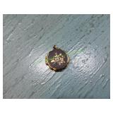 Vtg Amita Shakudo Damescene Locket Pendant