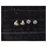 (2) Vtg Screw-Back Earrings