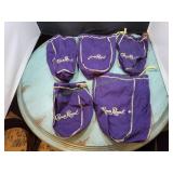 (5) Purple Crown Royal Bags