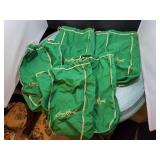 (5) Green Crown Royal Bags