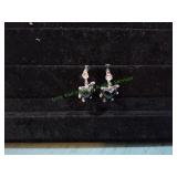 Heart-Shaped Drop Screw-Back Earrings