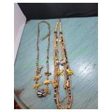 28" & 32: Hand Carved Wood Animal Necklaces