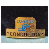 Vtg Conrail Conductor Hat Badge