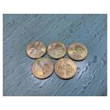 (5) Presidential Dollar Coins