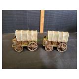 (2) Vtg Covered Wagon Home Dï¿½cor