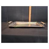 Vtg Silver-Plated Rectangular Serving Tray