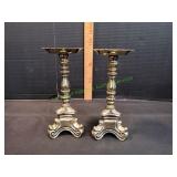 (2) Vtg Ornate Candlesticks