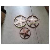 (3) Decorative Metal Stars