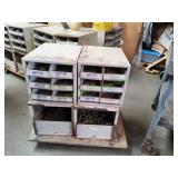 (4) Industrial Metal Hardware Storage Cabinets