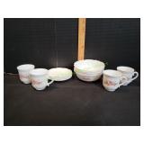 Vtg Arcopal France Milk Glass Teacups & More