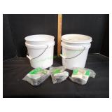 (2) Gallon Buckets w/ Wire & More