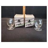 (2) Glacier Express Slanted Wine Glasses