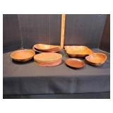 Vtg Woven Wooden Bowls & More