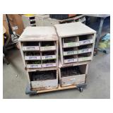 (4) Industrial Metal Hardware Storage Cabinets