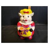 Happy Pig Ceramic Cookie Jar