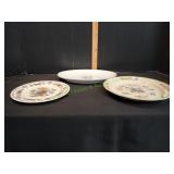 Vtg Dinner Plate, Salad Plate & Serving Plate