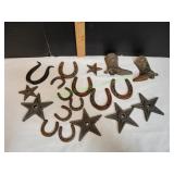 Cast Iron Decorative Horseshoes, Stars & Boots