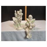 (2) Porcelain Harlequin Clown Figurines