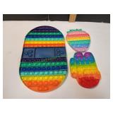 (3) Silicone Pop-It Fidget Toys