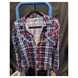 Passport Ladies Flannel Shirt, Sz Md