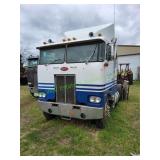 1978 White & Blue Peterbilt Cabover Truck